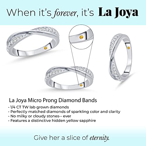 Lab Grown Diamond Anniversary and Wedding Rings for Women | Real 10k White and Yellow Gold 1/4 CTW Certified Diamond Bands | Various Designs to Choose From3