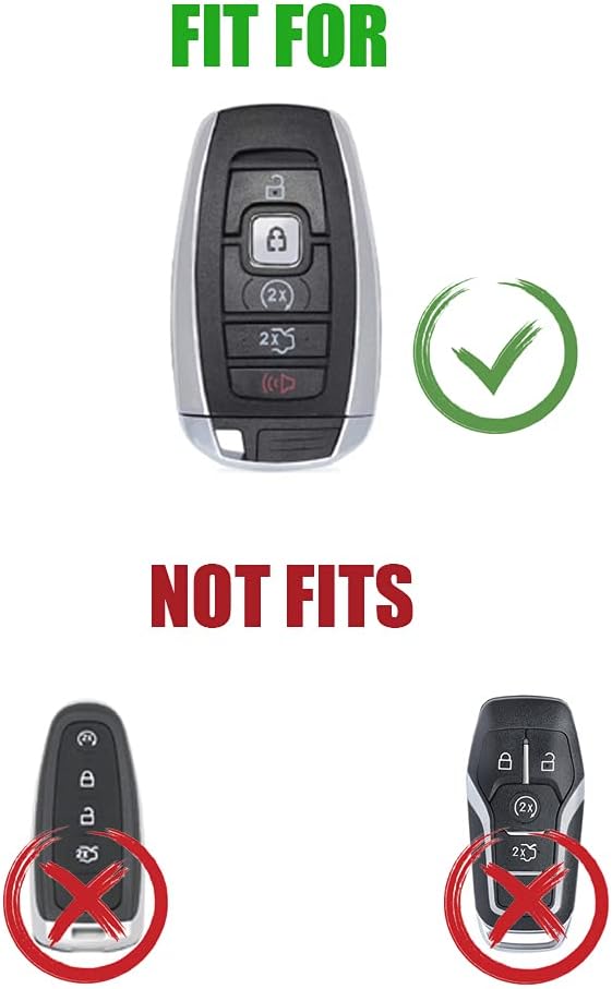 Retro Leather Key Fob Case Cover Shell for Lincoln MKC MKX MKZ Continental Navigator