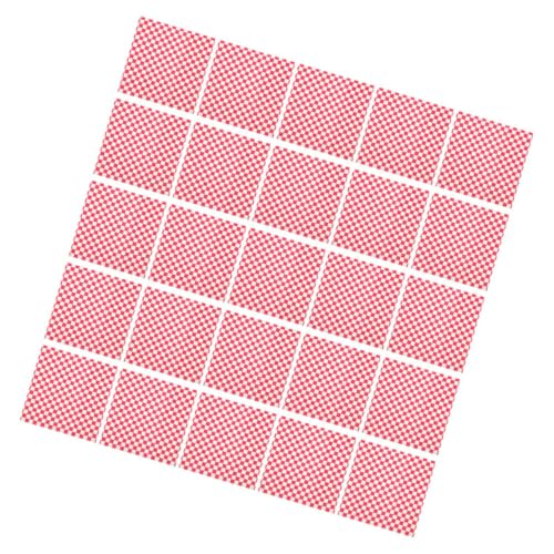 Healifty 50 hojas Papel Antigrasa para Alimentos Papel Encerado para Sándwiches y Hamburguesas con Diseño Cuadriculado Rojo Resistente la Grasa para Envolver y Hornear