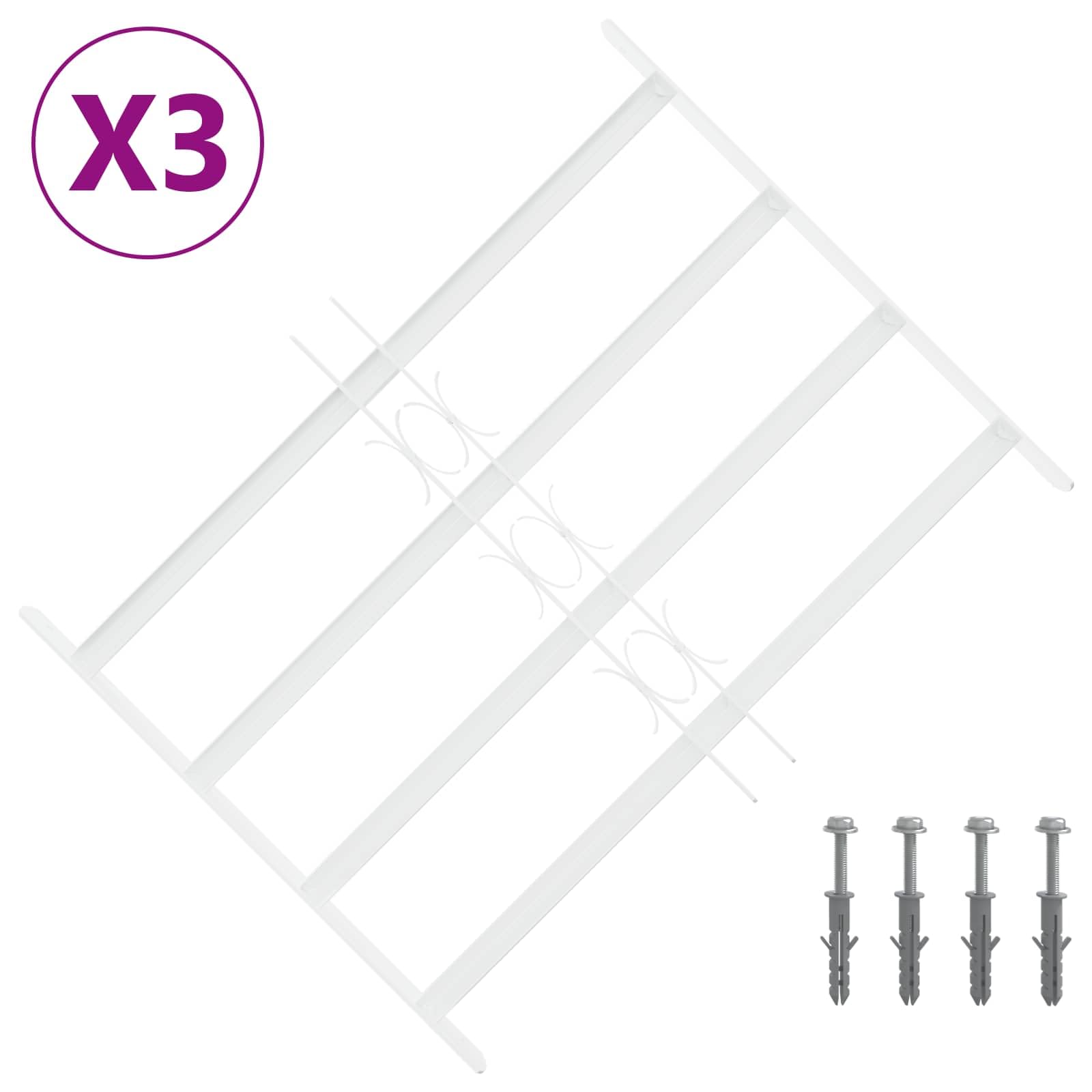 Reja de Seguridad para Ventanas con 4 Barras Transversales para balcón,planta baja,ventana de bodega,ventanas exteriores,Reja antirrobo 43-74 cm