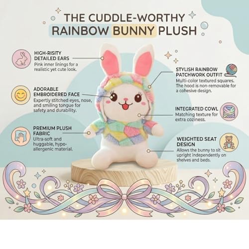 Image of Cionum Soft Plush Toy for Kids - Cute Stuffed Animal Soft Toy - Soft Cuddly Toy for Baby Boys & Girls, Return Gift & Room Decor Rabbit 22cm