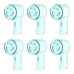 6 Pack Toothbrush Heads Dustproof Cover Compatible with Oral B, Fits for Oral-B iO Series, Pro 1000, 1500, 5000, 7500 Electric Toothbrush, Protects Brush Head and Convenient Travel (Cyan)
