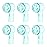 6 Pack Toothbrush Heads Dustproof Cover Compatible with Oral B, Fits for Oral-B iO Series, Pro 1000, 1500, 5000, 7500 Electric Toothbrush, Protects Brush Head and Convenient Travel (Cyan)