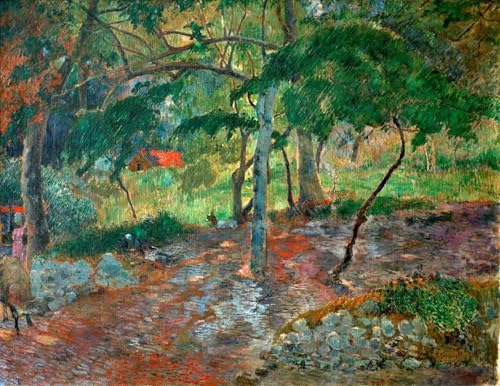 Lienzo de Paul Gauguin Paisaje tropical en Martinica, decoración de paredes para salón 60x90