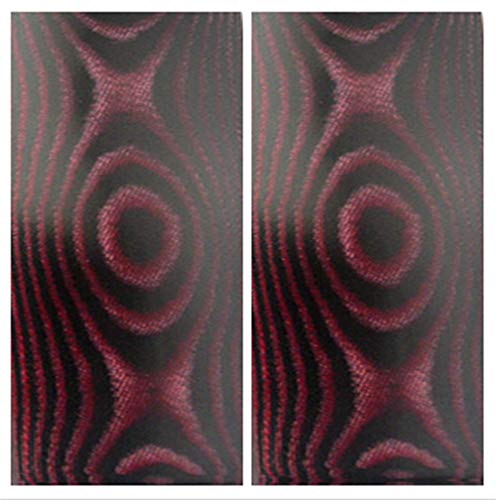Aibote 1 Pair Micarta Knife Handle Material Slabs Knives Custom DIY Tool for Knife Making Blanks Blades (Black Red, 160X40X8.5MM)