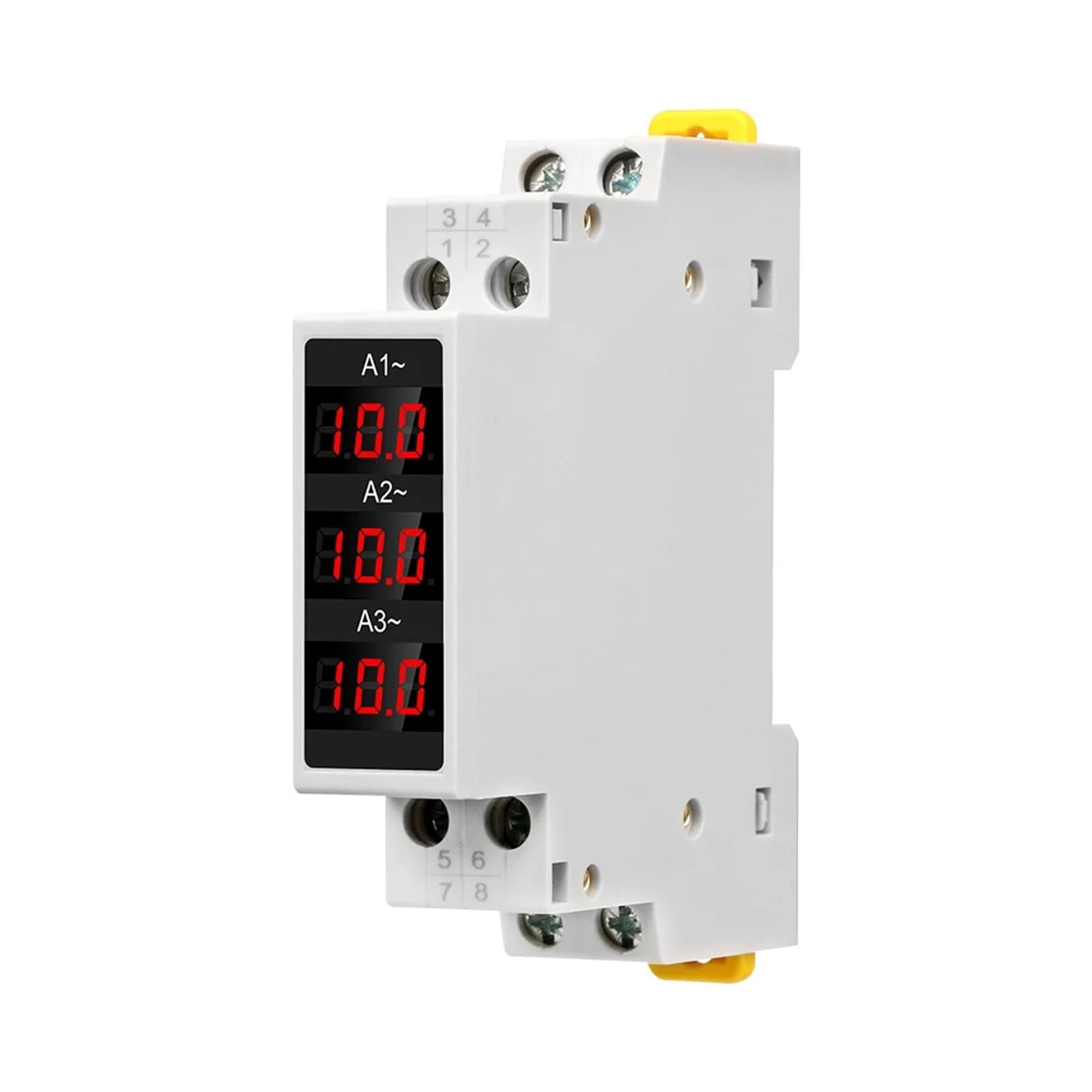 Amperomierz trójfazowy AC 80-500 V 1-100 A, cyfrowy wyświetlacz LED, tester prądu, typ szyny 35 mm, wbudowany miernik prądu SDM010A