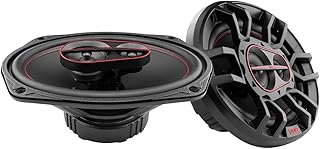 DS18 G6.9Xi GEN-X 6x9 3-Way Coaxial Speakers 180 Watts 4-Ohm with Mylar Dome Tweeters - Grill Included - Full Range Speaker Great for Car Stereo Sound System - Pair