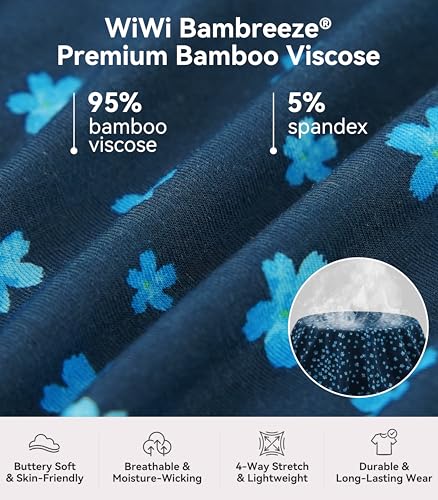 Image of WiWi Viscose from Bamboo Pajamas Set for Women Super Soft Short Sleeve Cooling Summer Plus Size Pjs Sets Sleepwear S-4X