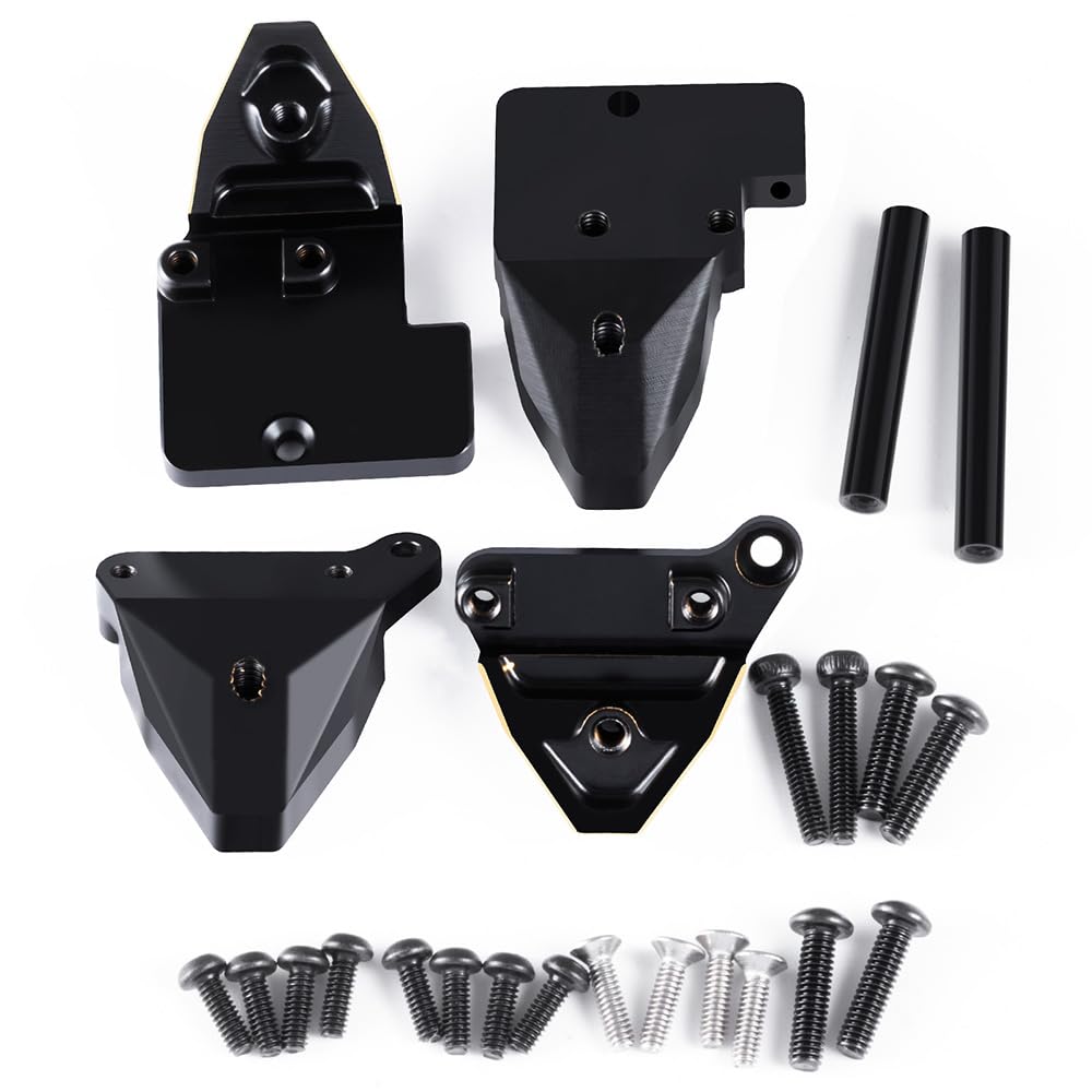 MOHERO 4Pcs Brass Front and Rear Shock Towers Shock Mounts for 1/18 RC Crawler Car TRX4M K10 F150 Upgrade Parts