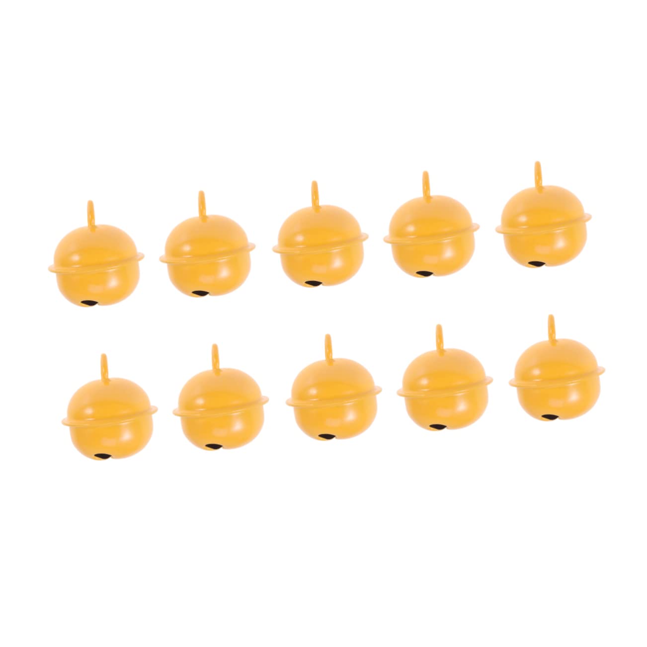 DOITOOL Bright Yellow Mini Jingle Bells 50 Pcs 22mm Metal Bells Crisp Sound Ideal for Christmas Decor DIY Projects Jewelry Making