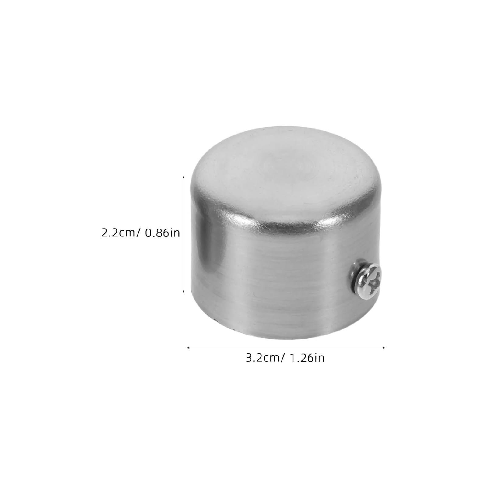 Lot de 6 embouts de tringle à rideaux en alliage - Décoration en métal pour tringles à rideaux