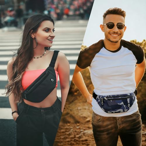 Image of Fanny Pack for Women Men,Crossbody Fanny Pack Water Resistant Sports Waist Bag Pack, Belt Bag for Travel Hiking Running