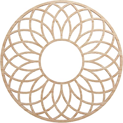 Image of Ekena Millwork 22 inchOD x 7 1 /2 inchID x 1 /4 inchT Cannes Wood Fretwork Pierced Ceiling Medallion, Alder