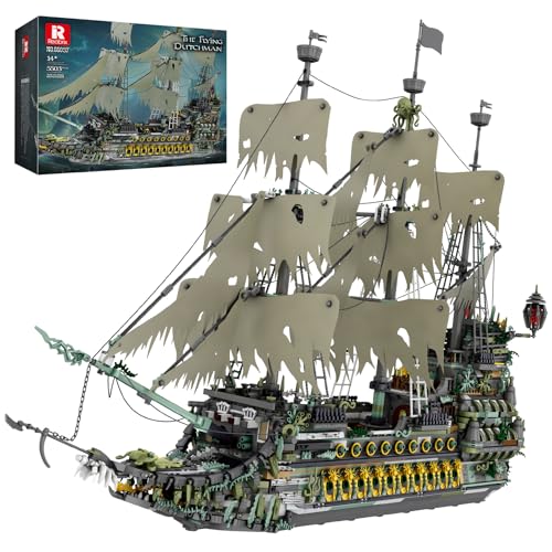 Reobrix Le Hollandais Volant Bateau Pirate 66037, Grand Voilier en Briques, Navire Pirate à Construire, Modèle Technique pour Adultes et Adolescents (5865...