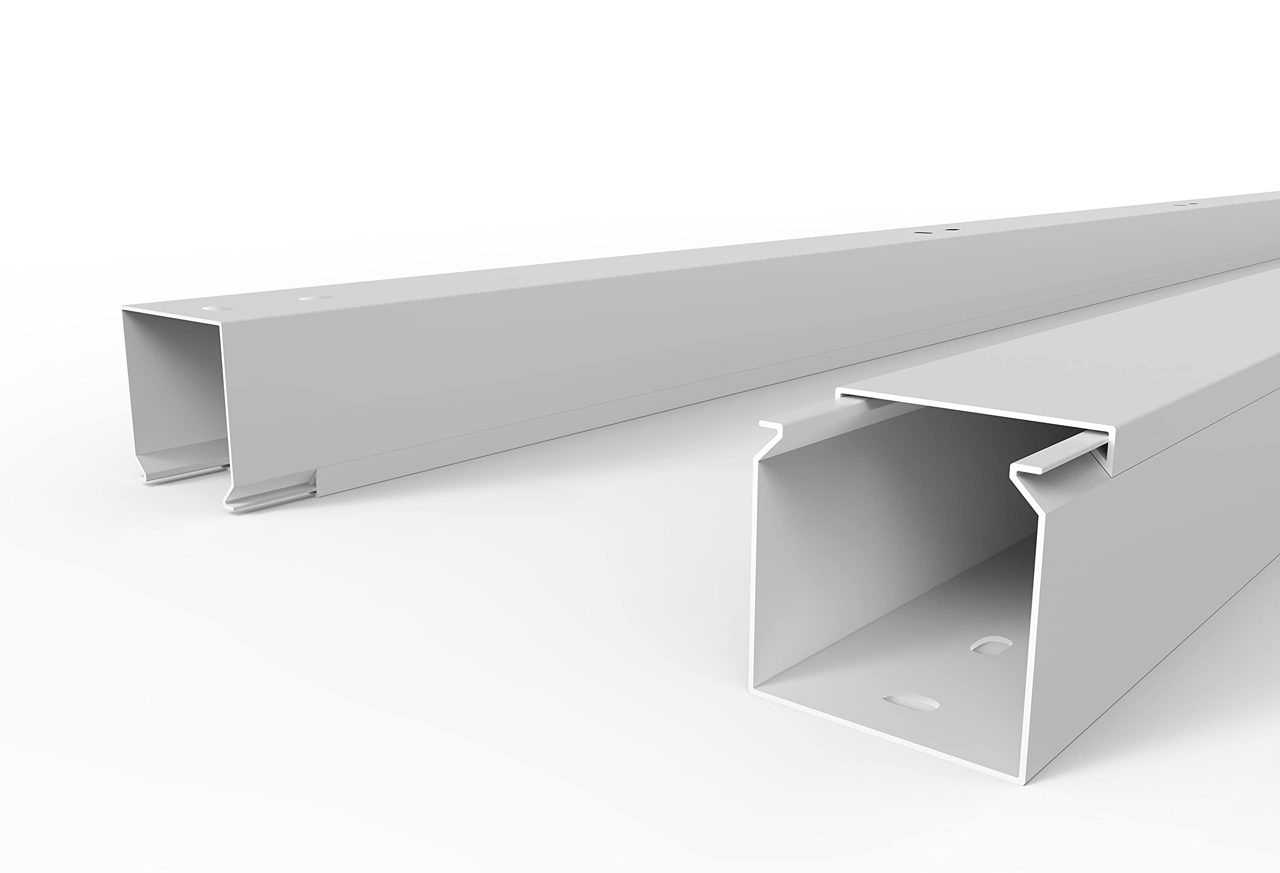 Goulotte de câble, 40x40 mm, 25 x 2 m (50 m), Blanc, à Visser - Made in Germany, Bureau, Atelier, Cuisine, intérieur et extérieur