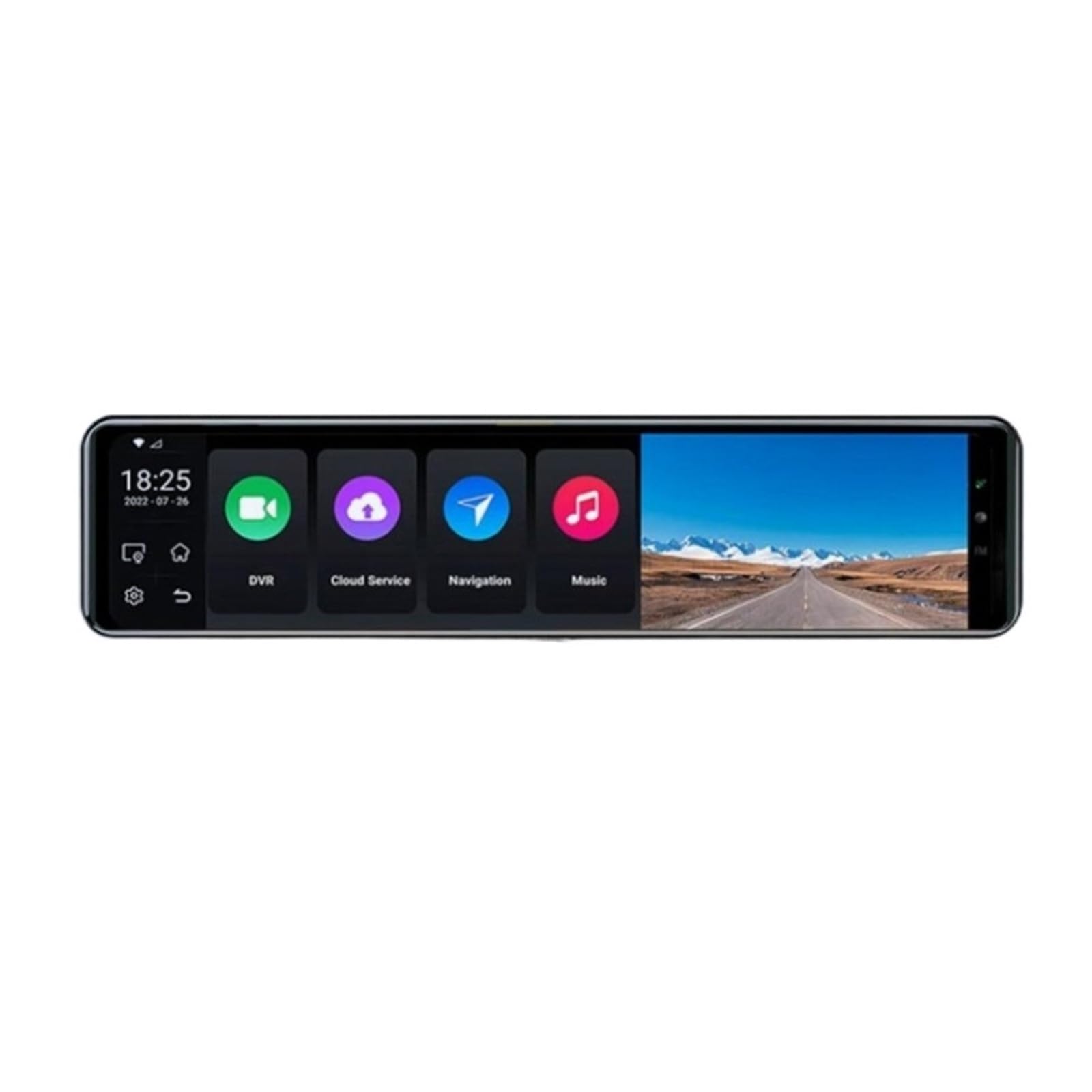 12 Cal samochodowe lusterko wsteczne rejestrator samochodowy nawigacja GPS kamera samochodowa wideorejestrator Nagrywanie W RozdzielczośCi Ultra Hd(H33A11D,None)
