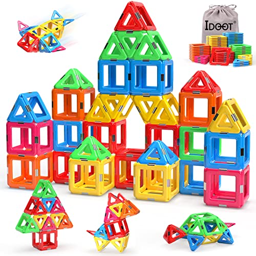 Idoot Magnetic Tiles Building Blocks Toys For Kids, Educational Stem Toys Gifts-Starter Set For 3+ Year Old Kids Toddler Activities #TOP3