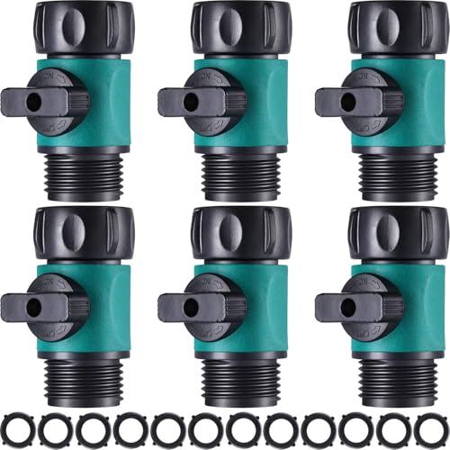 Hotop 6 Pcs Garden Hose Shut off Valve Plastic Connect Water...