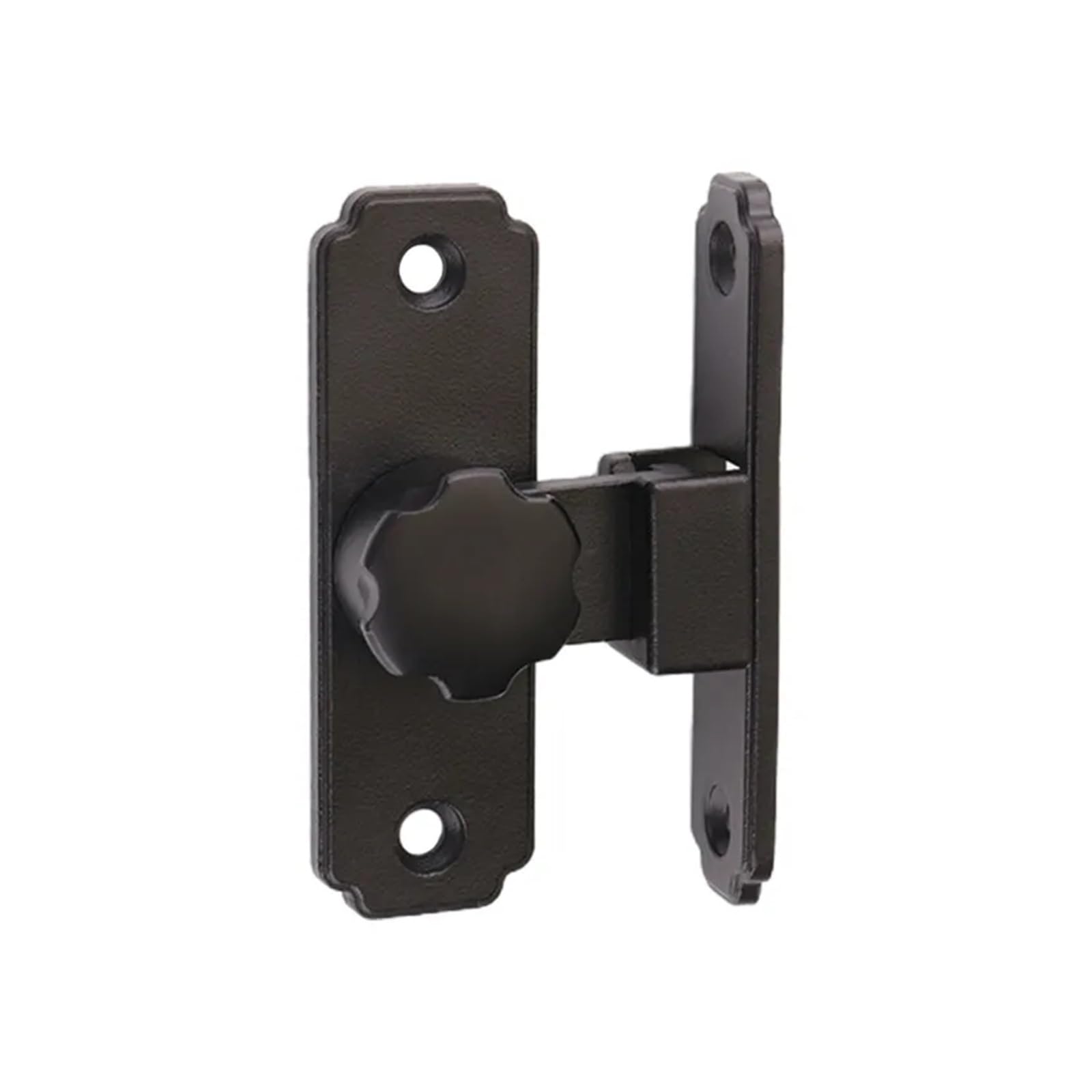 Zamek z obrotowym ryglem do drzwi, Zatrzask do drzwi przesuwnych 90 stopni ze stali nierdzewnej wielokolorowy, wiele rozmiarów(Short Black)