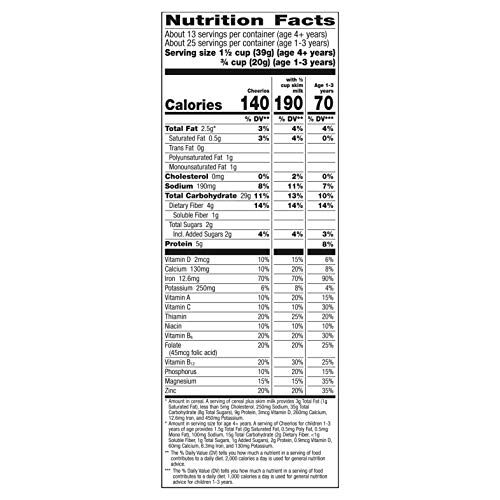 Image of Cheerios, Gluten Free, Cereal with Whole Grain Oats, 18 oz