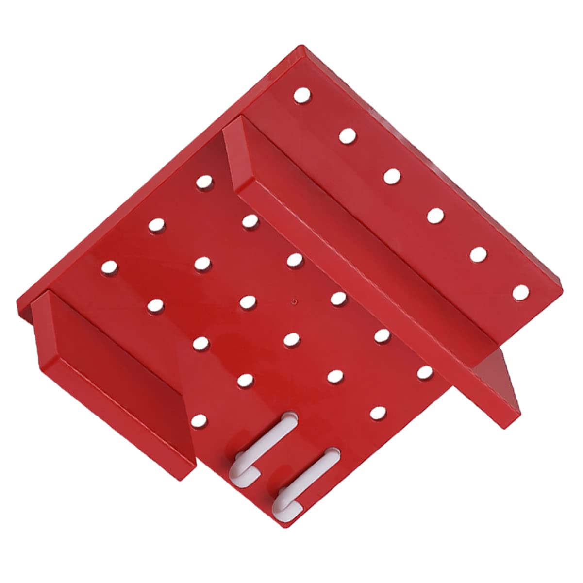 FUNOMOCYA Space-Saving Wall Storage: Kitchen Pegboard Rack No Punching Required Easy Organizati