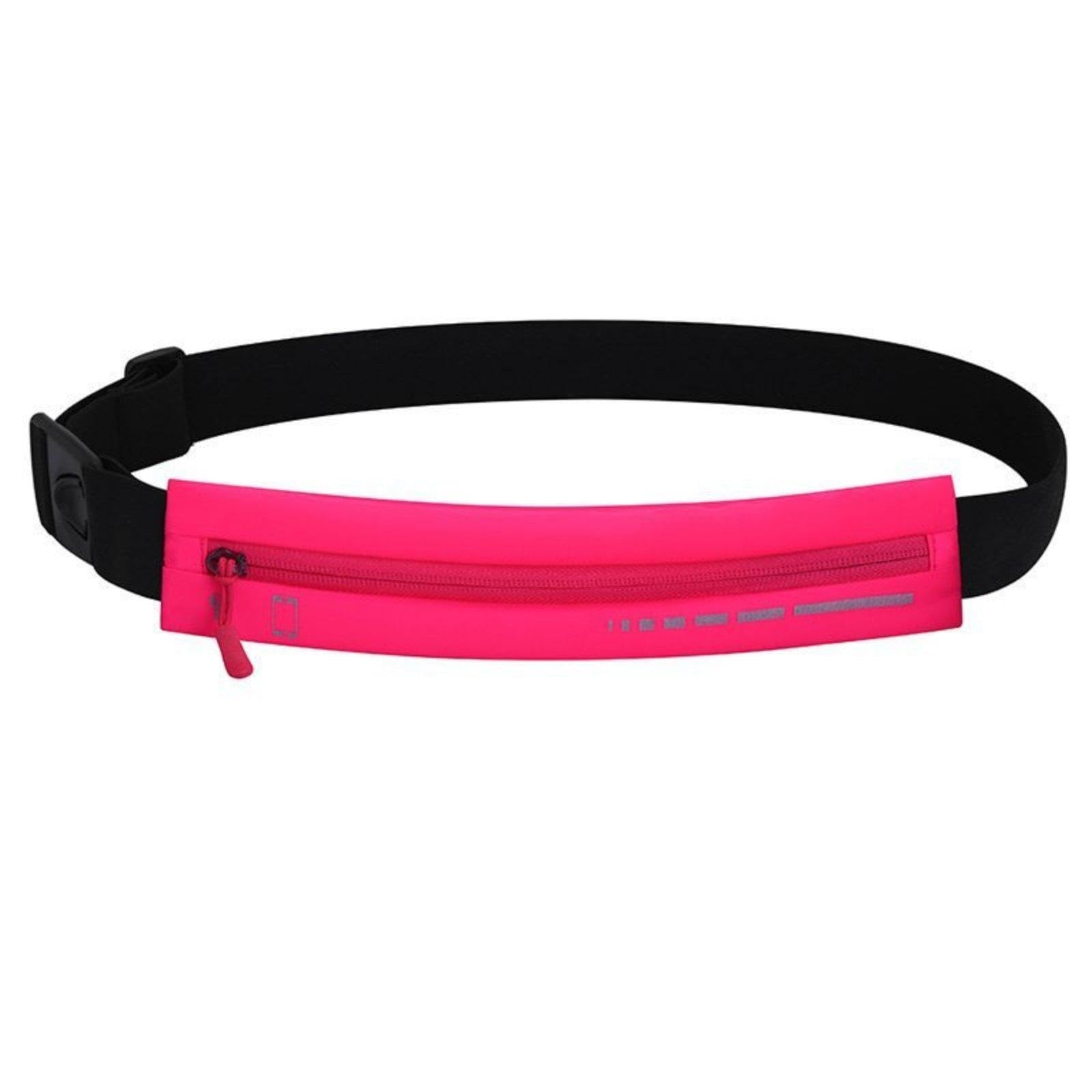 Running Waist Pack Large Capacity Fitness Waist Bag Hands Running Belt for Runners, Competitive Running, Workout Rose Red-image-11