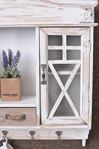 Unbekannt Wandschrank Shabby Chic Küchenschrank Haken Vitrine Wandvitrine Wandboard mxa074 Palazzo Exklusiv - Image 4