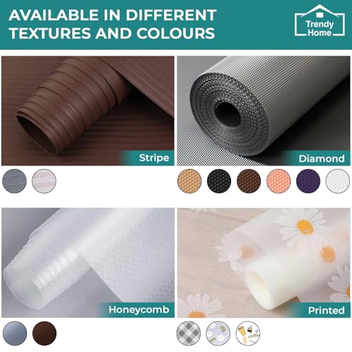 Image of Trendy Home Anti-Slip Mat 45 cm x 5 m for Drawers, Fridge & Shelf Liners | Printed Design, Non-Slip, Food Grade EVA, Washable Kitchen Mat, Petal Flow