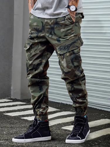 Image of Lymio Men Cargo || Army Design Cargo || Cotton Drawstring Pant Six Pocket (Also Available in Plus Sizes) (Army-03-04)
