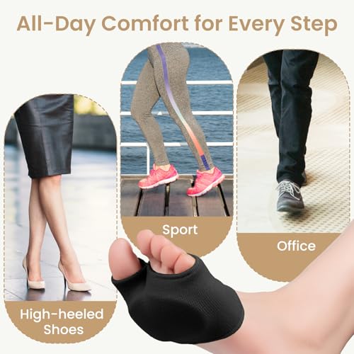 Metatarsal Pads for Women & Men 2 Pairs Gel Cushion Foot Supports Ball of Foot Pain Relief Metatarsalgia Morton's Neuroma3