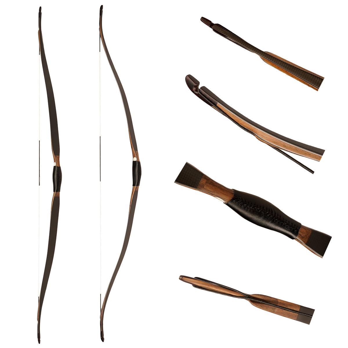 AF Archery Assyrian Recurve Bow, Traditional Laminated Ceramic Foam Horse Bow for Mounted Archery and Precision Shooting, Babylon Longbow Left Right Hand