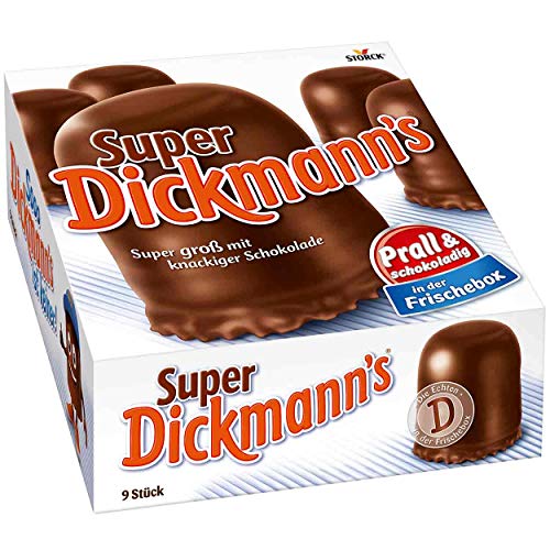 Super Dickmann's, Large Marshmallow Chocolate Kisses 250g | Classic German Sweets (Import)