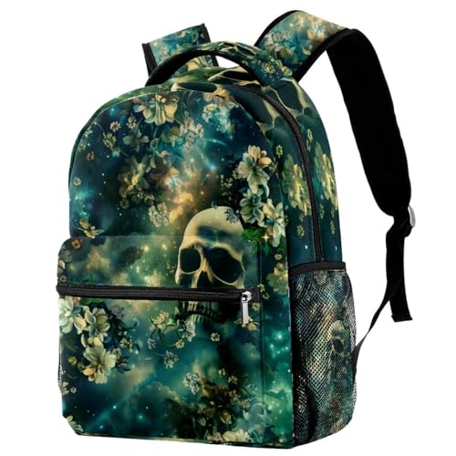 Sac à dos de voyage imprimé étoile crâne Campus vert taille unique