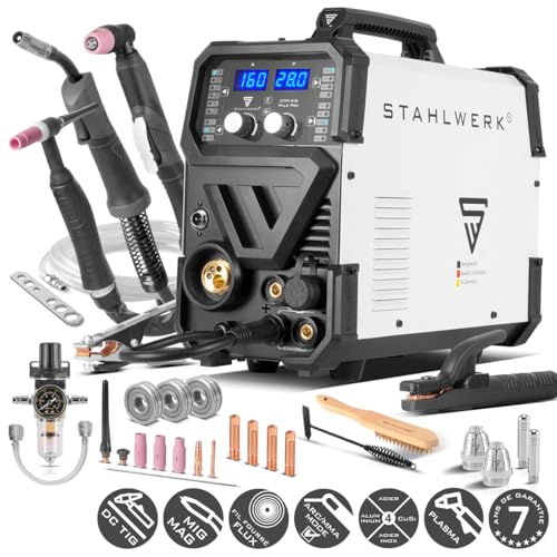 STAHLWERK Poste à souder combiné 6-en-1 CTM-416 Puls Pro – CUT, TIG, MIG/MAG, PULSE, MMA (ARC), FLUX jusqu'à 160 A, découpeur plasma jusqu'à 40 A, amorçage HF, fonction Pulse, dévidage de fil, LED – vue 2