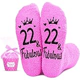 HAPPYPOP 22nd Birthday Gifts for Women - Socks for 22 Year Olds for Women