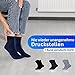 MEDOLY Diabetikersocken (6 Paar) ohne Gummibund, mit 97% Baumwolle, für Damen & Herren - Socken ohne störende Naht, Diabetiker Socken ohne Bund