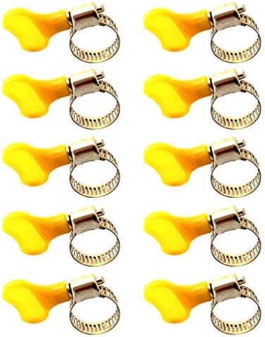 shamjina 10 Piece Hose Clamp Fit 8-32mm Pipe Clips for Pipes Tube ...