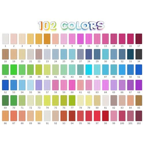 Image of Aestd-ST Polymer Clay 102 Colors, Oven Bake Modeling Clay for Kids