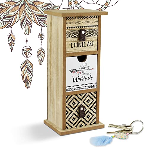 Dekokästchen im inspirierenden Boho Look | Deko & Aufbewahrung klein | Perfekter Boho Chic für Ihren Wohnraum | Bohemian Decor | Holzkästchen | Deko Kästchen | Ethnic Art Hippie Chic(STEHEND) Cover