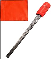 Vista 1 de Banderas de marcado naranja de 16 x 4 x 5 pulgadas, paquete de 100 Marcador, límite, entrenamiento de perros, patio, césped, encuesta, paisaje