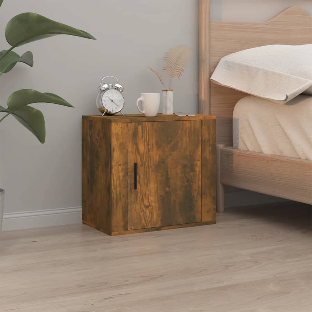 Comodino sospeso da parete, in legno di incenso, 50 x 30 x 47 cm, elegante tavolino per camera da letto, comodino in legno, ideale per camera da letto e soggiorno