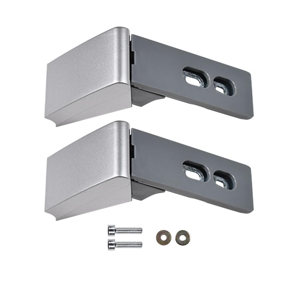 Freezer Door Handle Hinges Compatible with Liebherr 9590178 Refrigerator Shaped Fridge Handle Hinges 2 Pcs Silver
