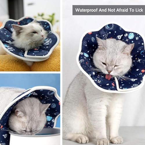 1 Stück Soft Cat Cone Collar Soft Cat Recovery Collars & Cones Pet Recovery Collar Verstellbarer Anti-Lick Cat Recovery Collar Nach der Operation schützender niedlicher kleiner Katze Wundheilung Recov