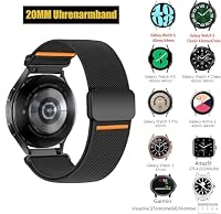 20mm Elastisches Magnetic Armband für Samsung Galaxy Watch 7 6 5 4 FE 40mm 44mm/6&4 Classic 43 47 42 46 mm/5Pro 45mm,Stretch Nylon Magnet Sport Band für Garmin Vivoactive 5 3/Forerunner 55 245 42mm – Ansicht 6