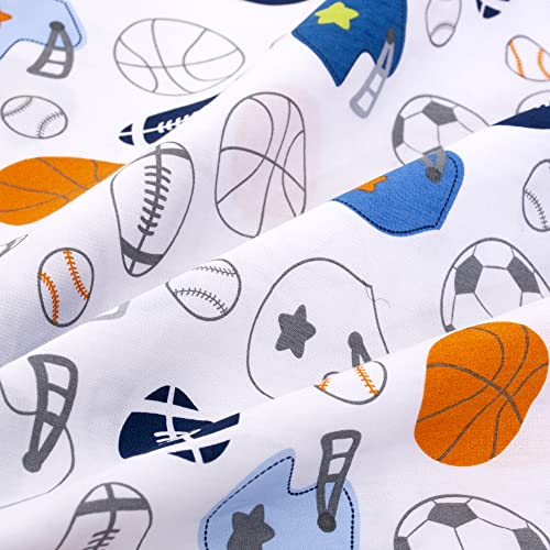 Image of UOMNY Sports Theme Toddler Boys Pillowcase - 2 Packs Standard Soccer Printed Kids Pillow Case - 13x18 Inch Basketball Nursery Bedding Pillowslip Travel Pillow Cover Football Infant Pillowcase