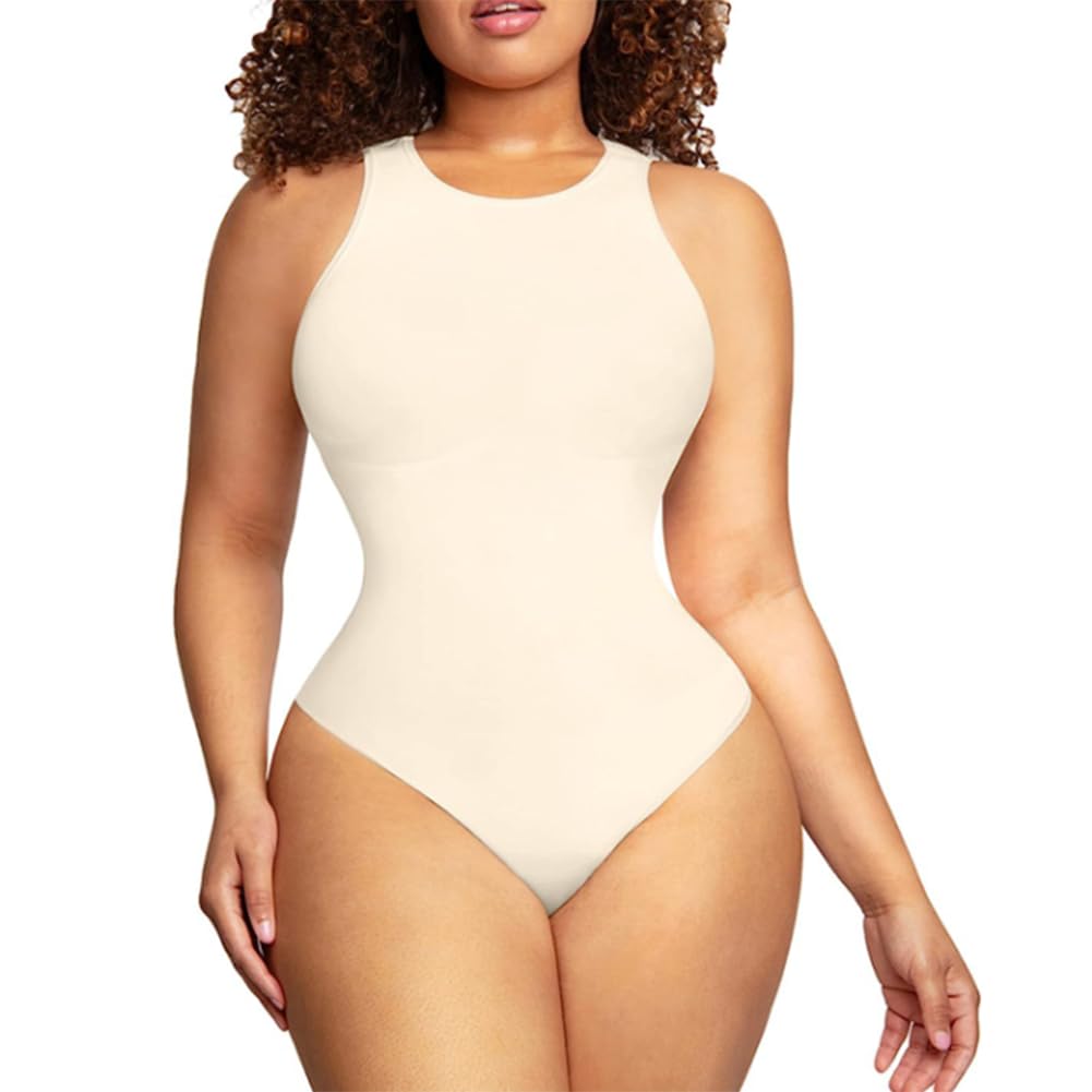 Body Gainant sans Manches pour Femme, Gaine Amincissante sans Coutures, String Sculptant Le Corps