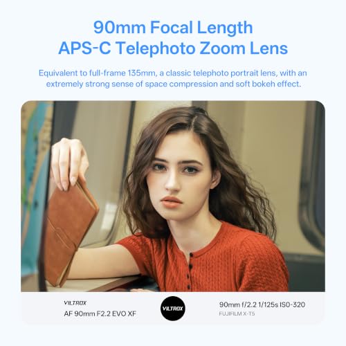 Image of VILTROX AF 90mm F2.2 f /2.2 EVO APS-C Portrait XF Lens for Fuji X-Mount