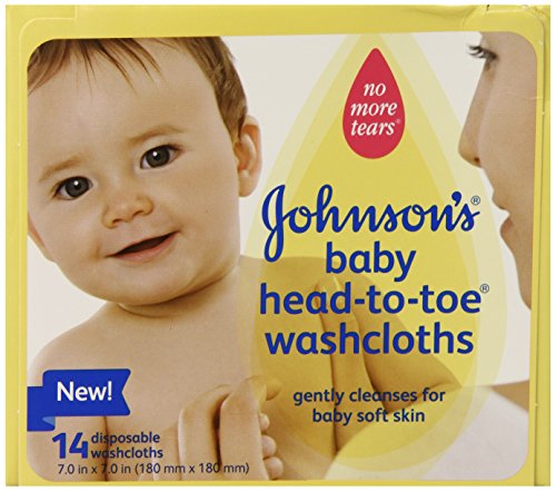 Johnson's Baby Head-to-Toe Disposable Washcloths, 14 Count