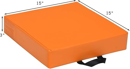 Miniatura 6 de Costzon 6 cojines de suelo de 15 pulgadas para niños, 3 pulgadas de grosor, impermeables, asientos suaves y flexibles con asa para aula, hogar,