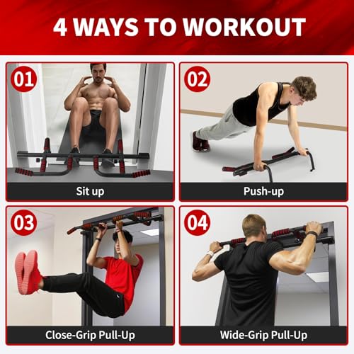 IRON AGE Pull Up Bar for Doorway : 2025 New Pullup Bar - Industrial Grade Steel, Hang & Go Training, Multi-Grip Horizontal Array - Image 4